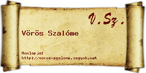 Vörös Szalóme névjegykártya